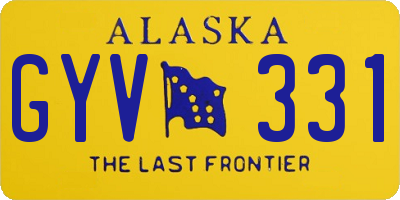 AK license plate GYV331