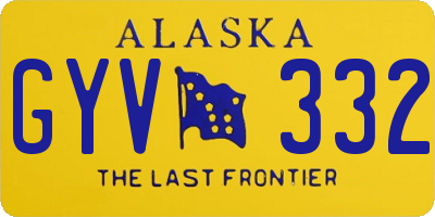AK license plate GYV332