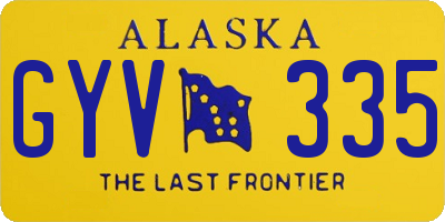 AK license plate GYV335
