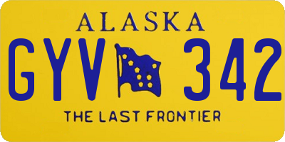 AK license plate GYV342