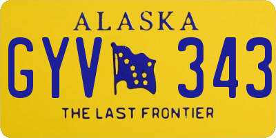 AK license plate GYV343