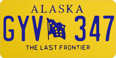 AK license plate GYV347