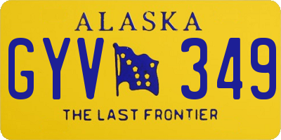 AK license plate GYV349