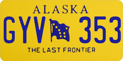 AK license plate GYV353