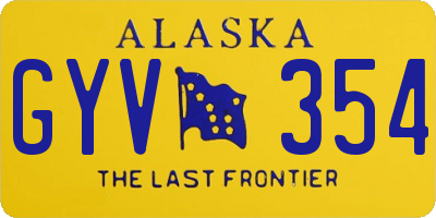 AK license plate GYV354