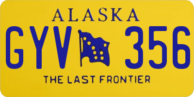 AK license plate GYV356