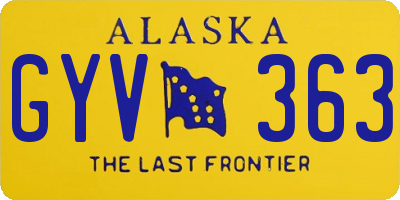 AK license plate GYV363