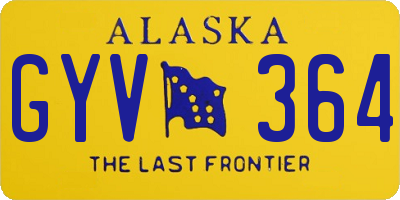 AK license plate GYV364