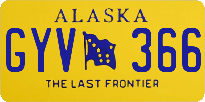 AK license plate GYV366