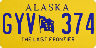 AK license plate GYV374