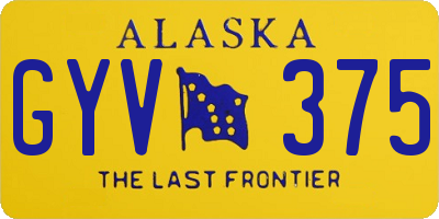 AK license plate GYV375