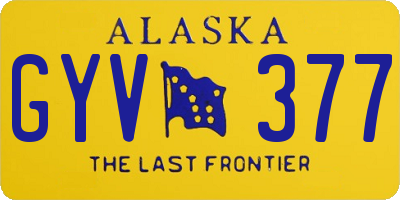 AK license plate GYV377