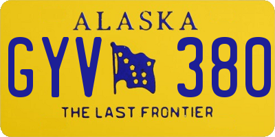 AK license plate GYV380