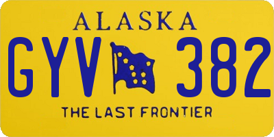 AK license plate GYV382