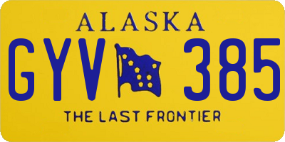 AK license plate GYV385