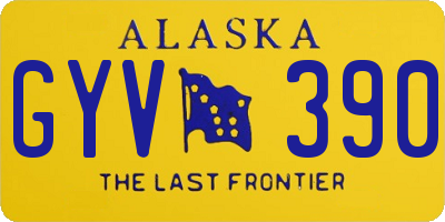 AK license plate GYV390