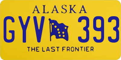 AK license plate GYV393