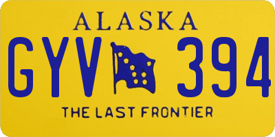 AK license plate GYV394