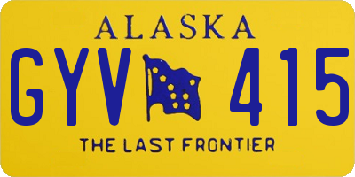 AK license plate GYV415