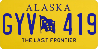 AK license plate GYV419