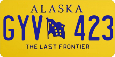 AK license plate GYV423