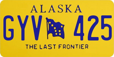 AK license plate GYV425
