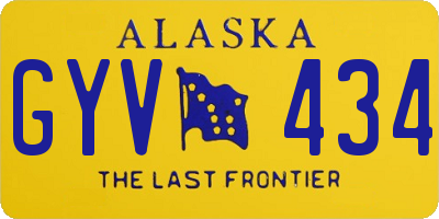 AK license plate GYV434