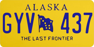 AK license plate GYV437