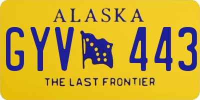 AK license plate GYV443