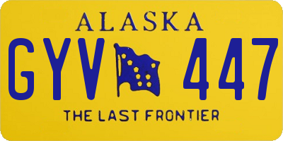 AK license plate GYV447