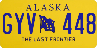 AK license plate GYV448