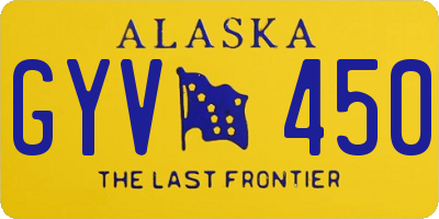 AK license plate GYV450
