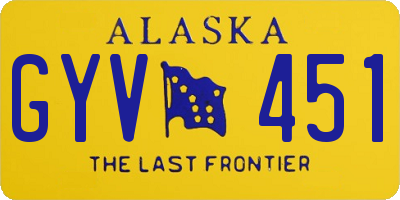 AK license plate GYV451