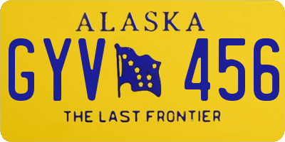 AK license plate GYV456