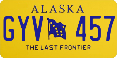 AK license plate GYV457
