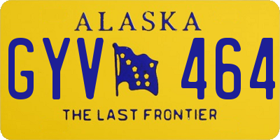 AK license plate GYV464