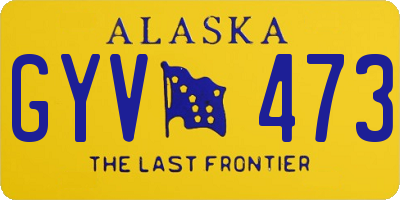 AK license plate GYV473