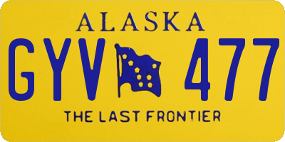 AK license plate GYV477