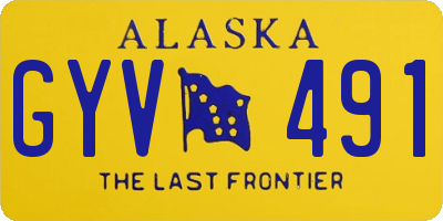 AK license plate GYV491