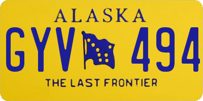 AK license plate GYV494