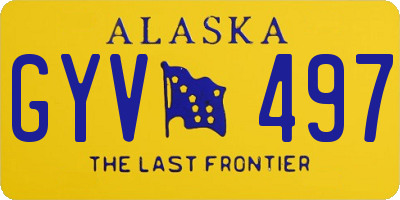 AK license plate GYV497