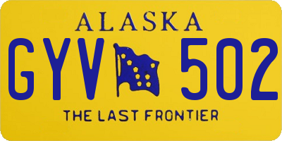 AK license plate GYV502