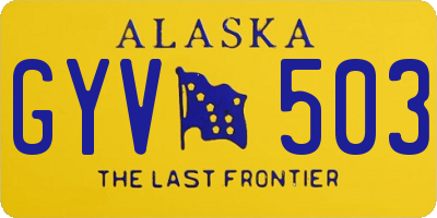 AK license plate GYV503