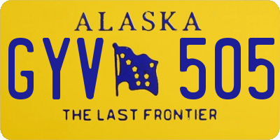 AK license plate GYV505