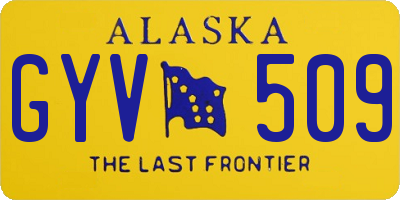 AK license plate GYV509