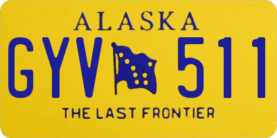 AK license plate GYV511