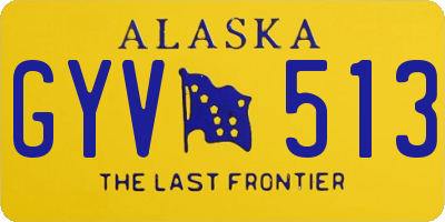 AK license plate GYV513