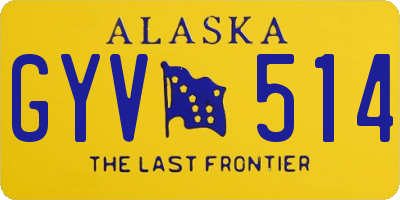 AK license plate GYV514