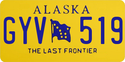 AK license plate GYV519