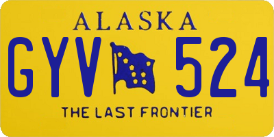 AK license plate GYV524